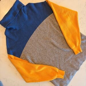 Free People Colorblock Turtleneck Sweater – small